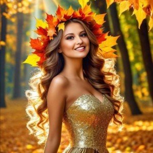 Я сшила праздничное платье.