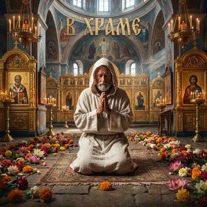 В храме