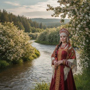 У реки калина...