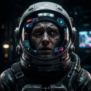 Космонавт в темноте