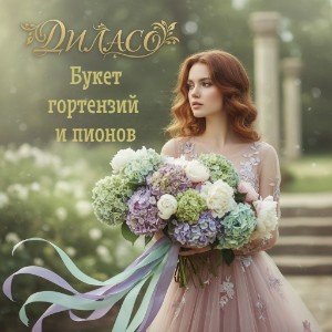 Букет гортензий и пионов