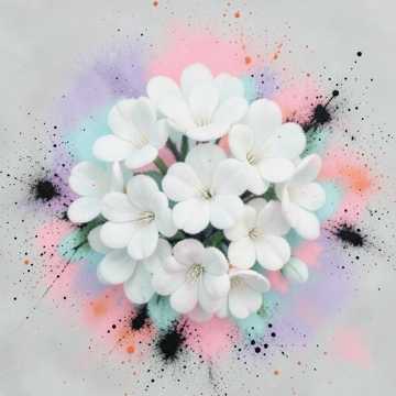 Джаник - Ало-белый букет (+)