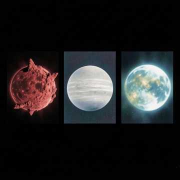 Moon Earth Mars