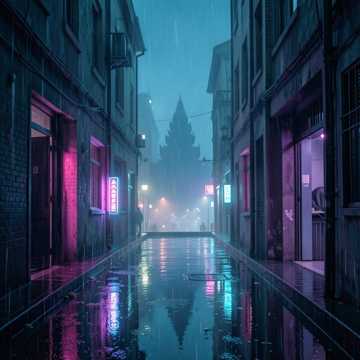Temple In The Rain