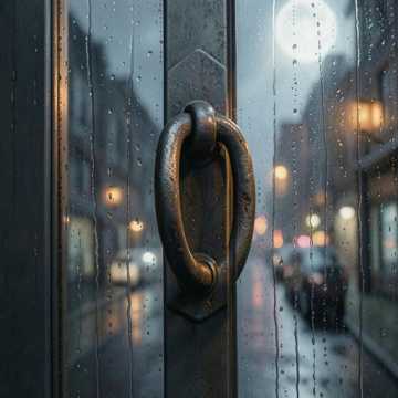 Дождь и дверь