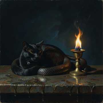 Кошка и змея