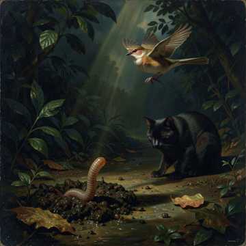 В саду