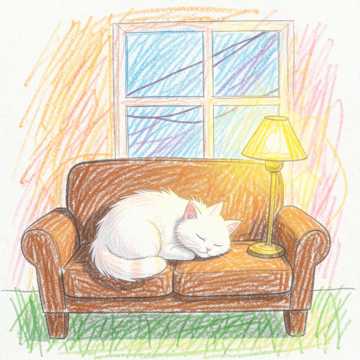 Белая кошечка