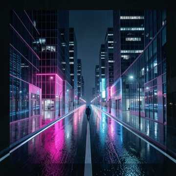City lights.
