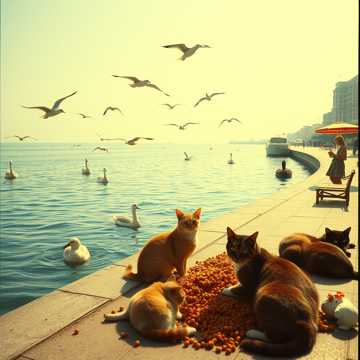 Гларусы-кораблики, уточки-ныроочки